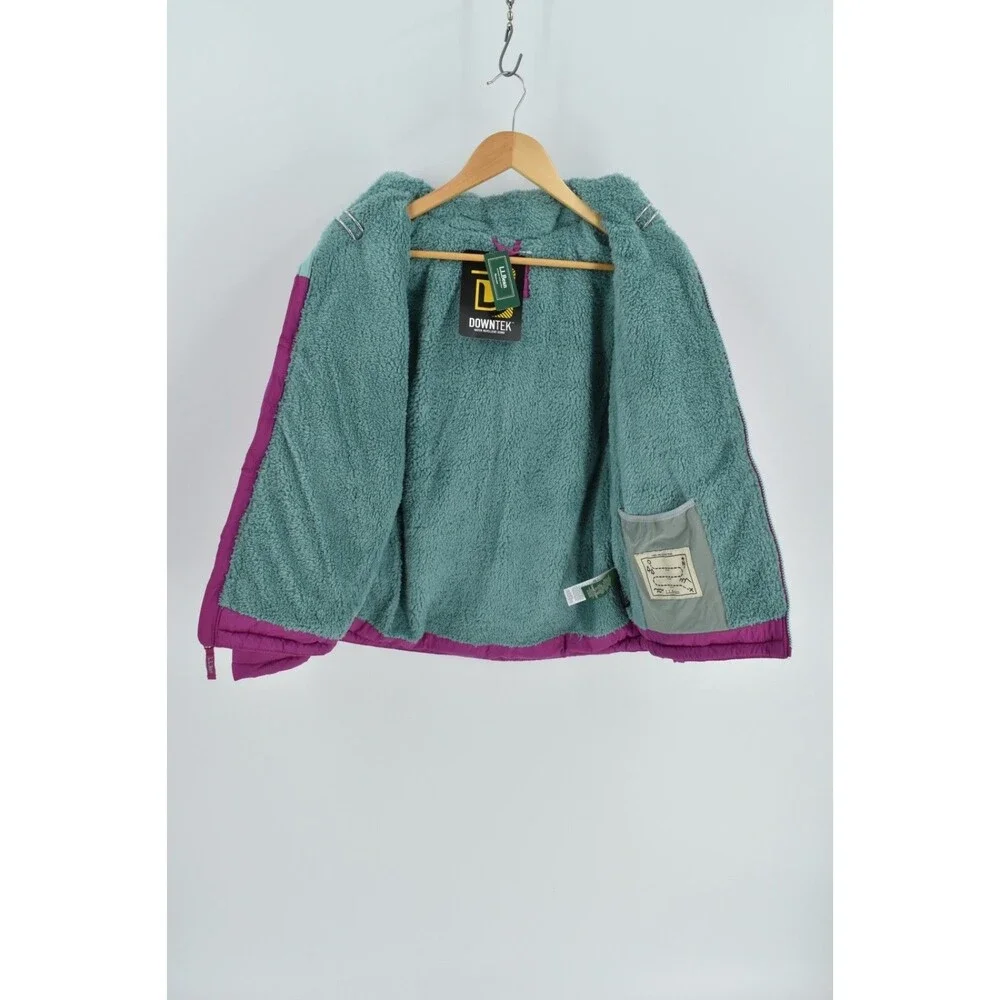 LL Bean Youth XL 18 Wild Aster Pink Sherpa Lined Removable Hood Jacket NWT